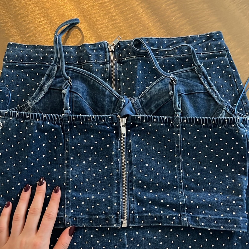 NWT Denim Corset & Skirt Set - Picture 7 of 7